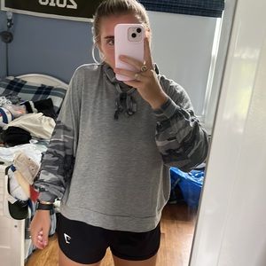 Michael Lauren Gray Camo Hoodie size XS